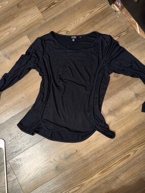 Jones New York Black Scoop Neck Top